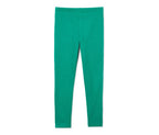 Set of 2 children's cotton leggings, blue and green 