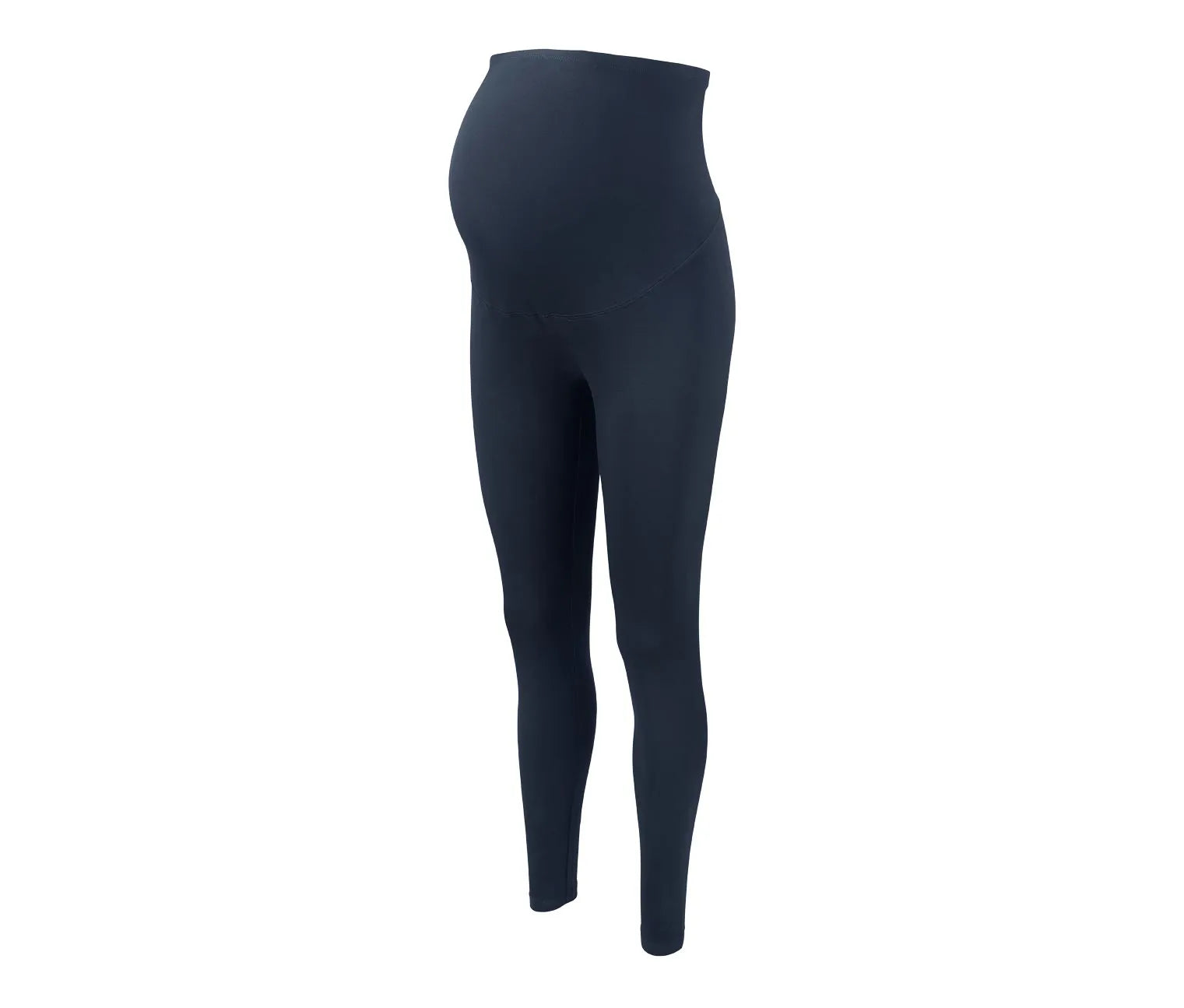 Set of 2 cotton maternity leggings, black and dark blue 