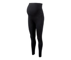 Set of 2 cotton maternity leggings, black and dark blue 