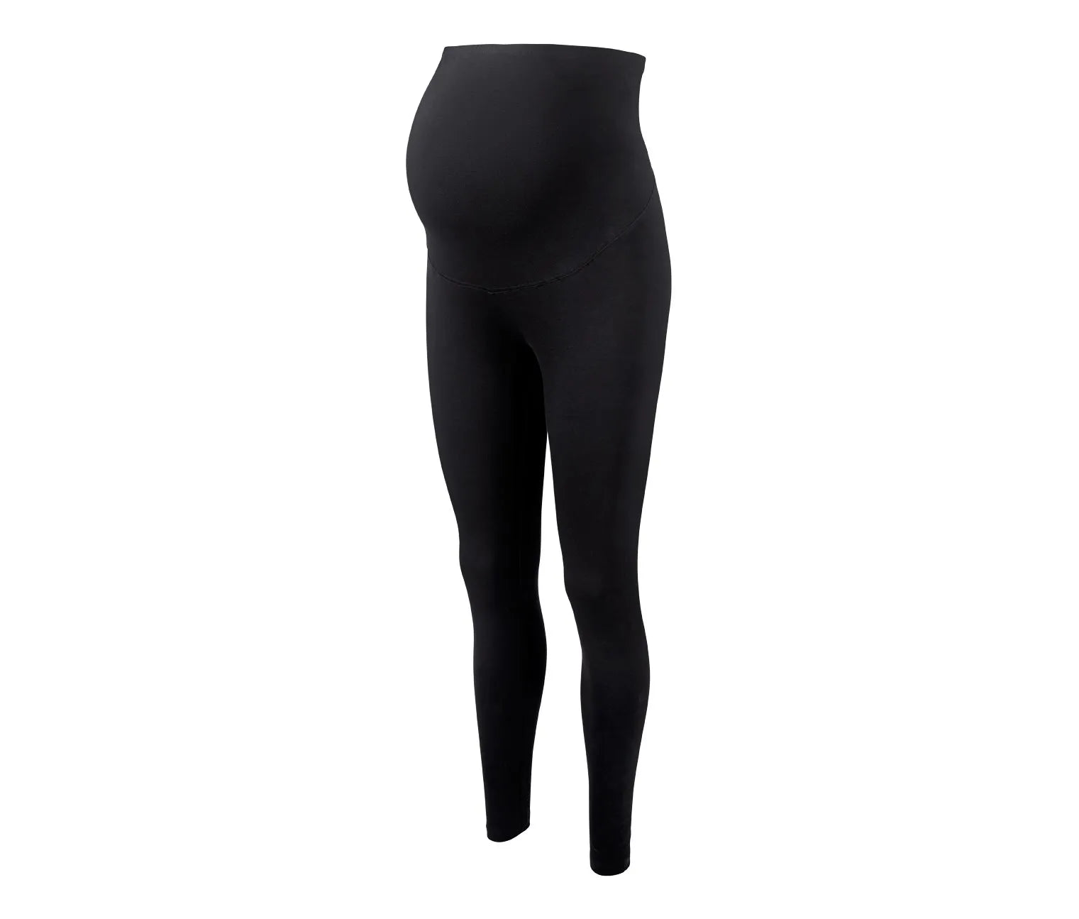 Set of 2 cotton maternity leggings, black and dark blue 