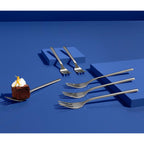 Комплект от 6 вилички за десерт, сребристи