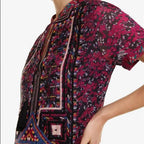 Desigual Елегантна пролетно-лятна рокля с бродерия и флорални мотиви