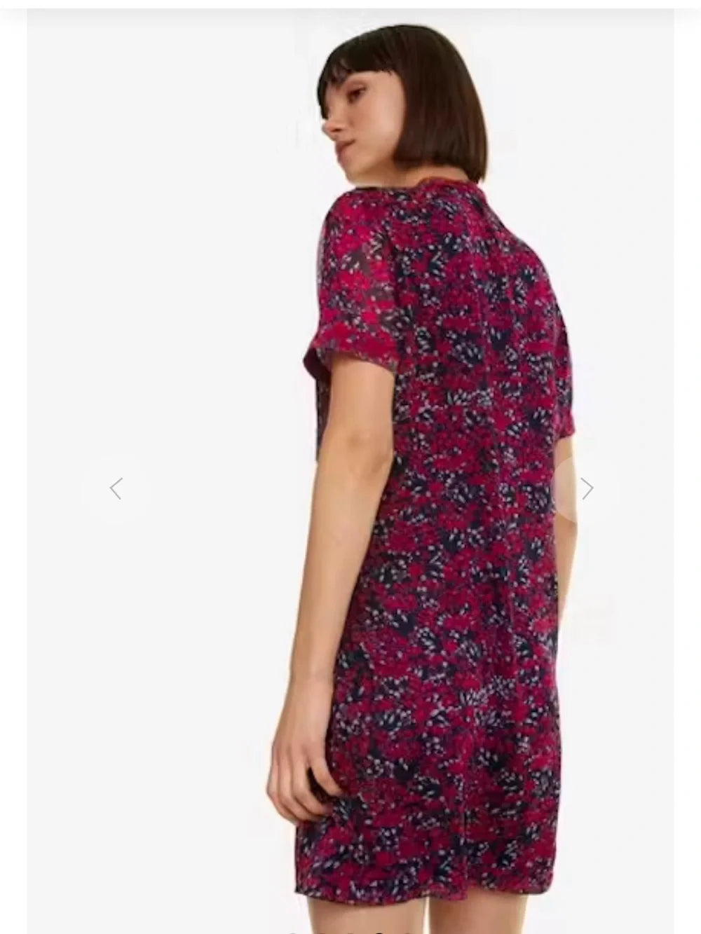 Desigual Елегантна пролетно-лятна рокля с бродерия и флорални мотиви