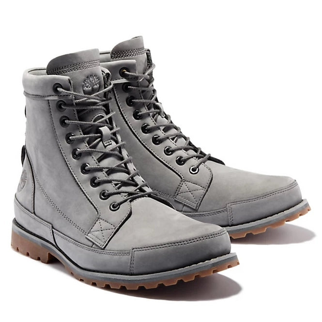 Мъжки боти от естествена кожа Timberland, сиви, 40