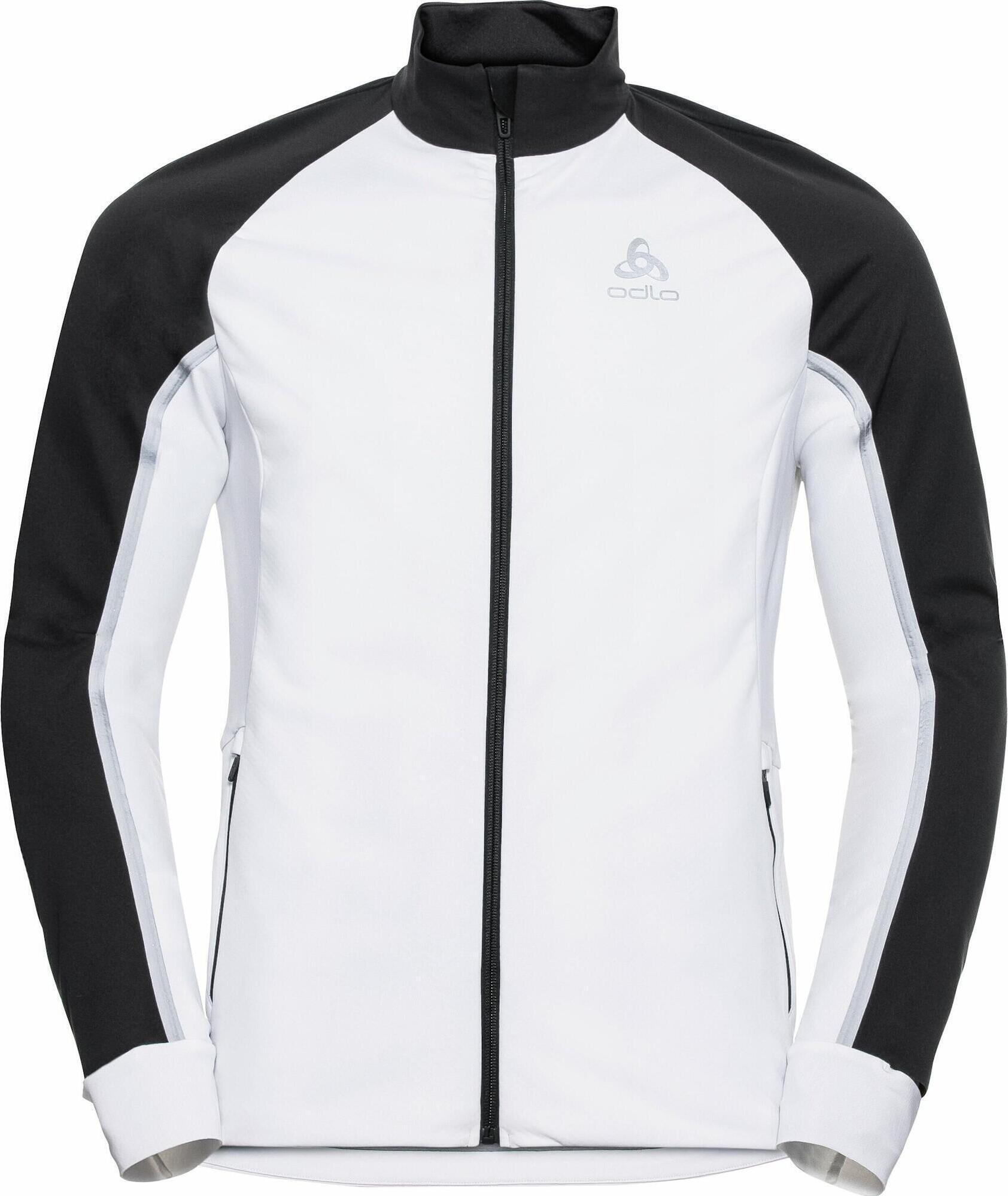 Men's windproof jacket Odlo Aeolus Pro, white-black