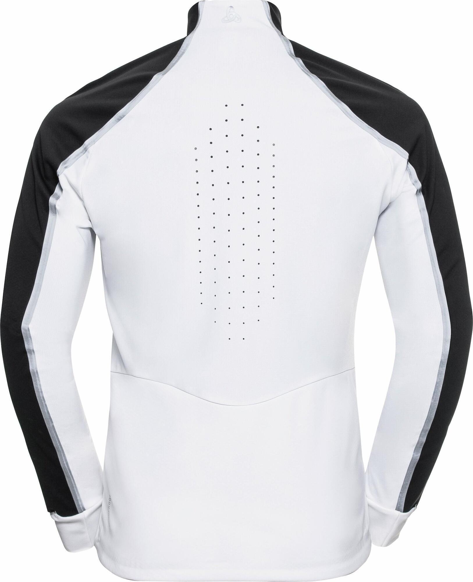 Men's windproof jacket Odlo Aeolus Pro, white-black