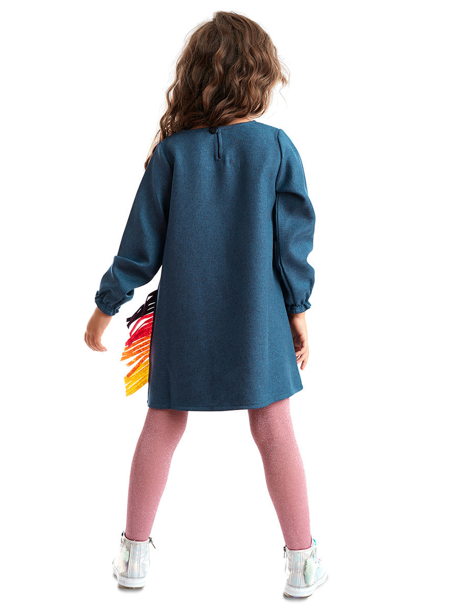 Детска рокля с апликация Еднорог, Denokids