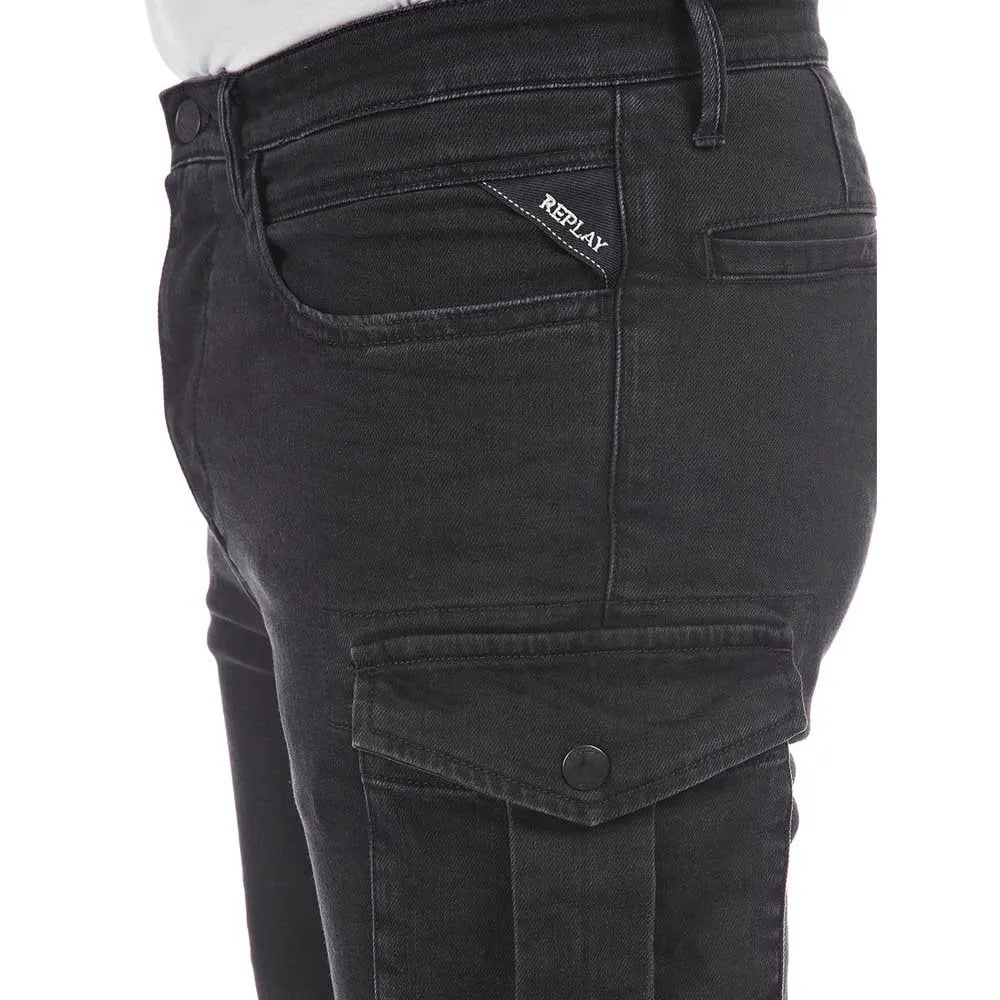 Мъжки панталон Replay – Black Power Stretch Denim