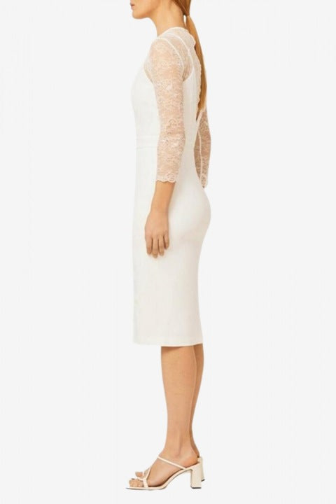 Ivy & Oak Официална рокля с дантела, бяла