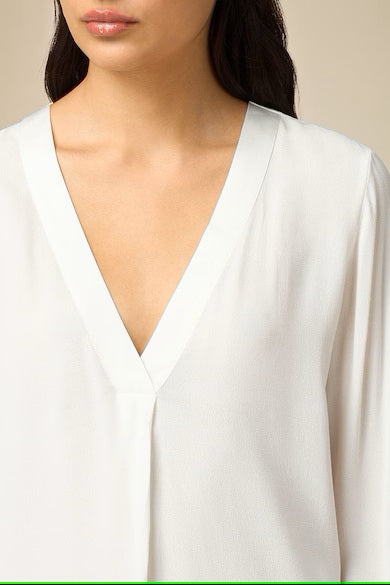 Дамска блуза с дълъг ръкав Jette, бяла