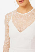 Ivy & Oak Официална рокля с дантела, бяла