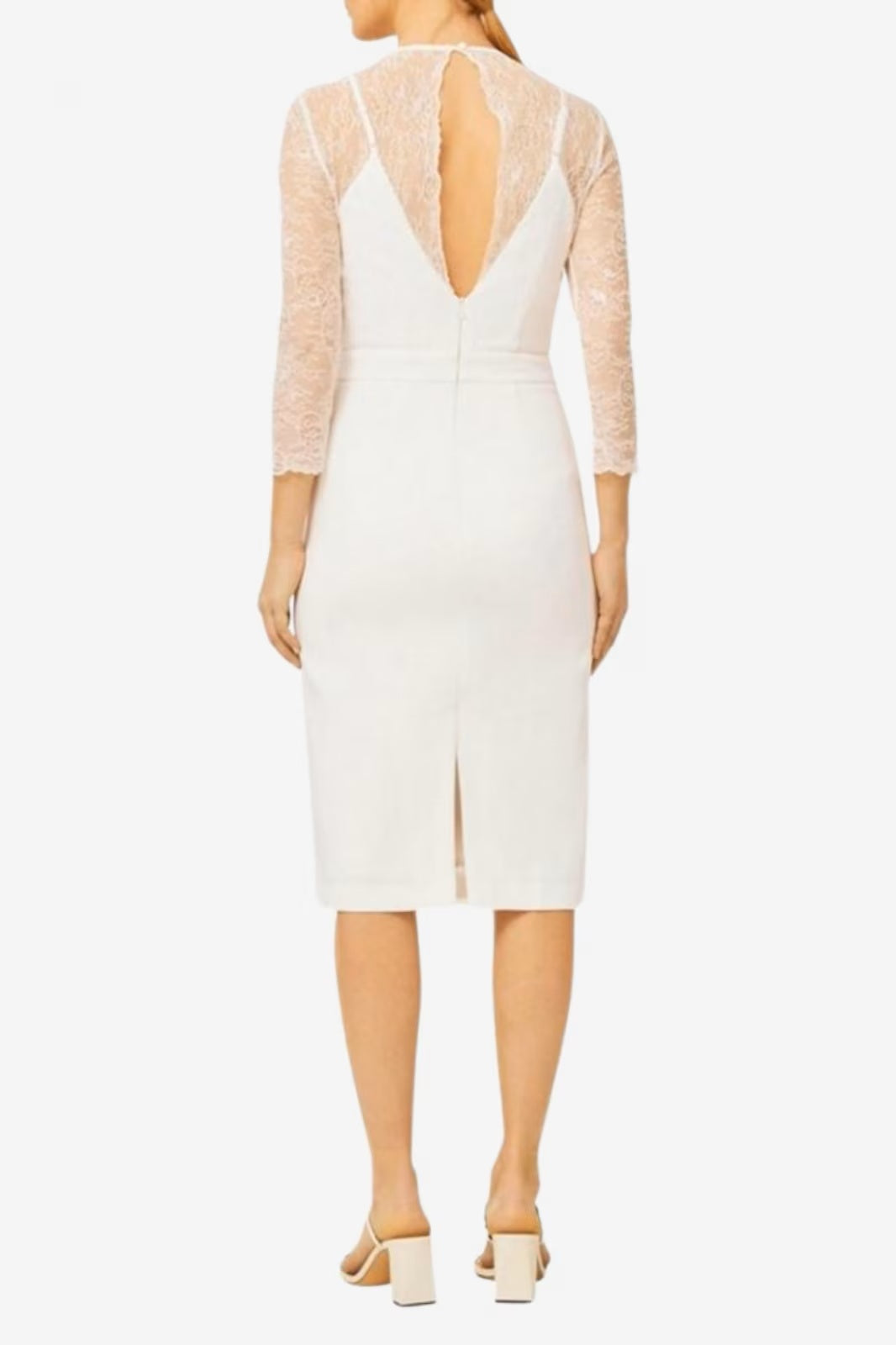 Ivy & Oak Официална рокля с дантела, бяла
