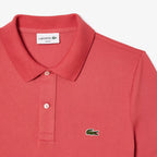 LACOSTE Детска памучна тениска с лого, оранжева