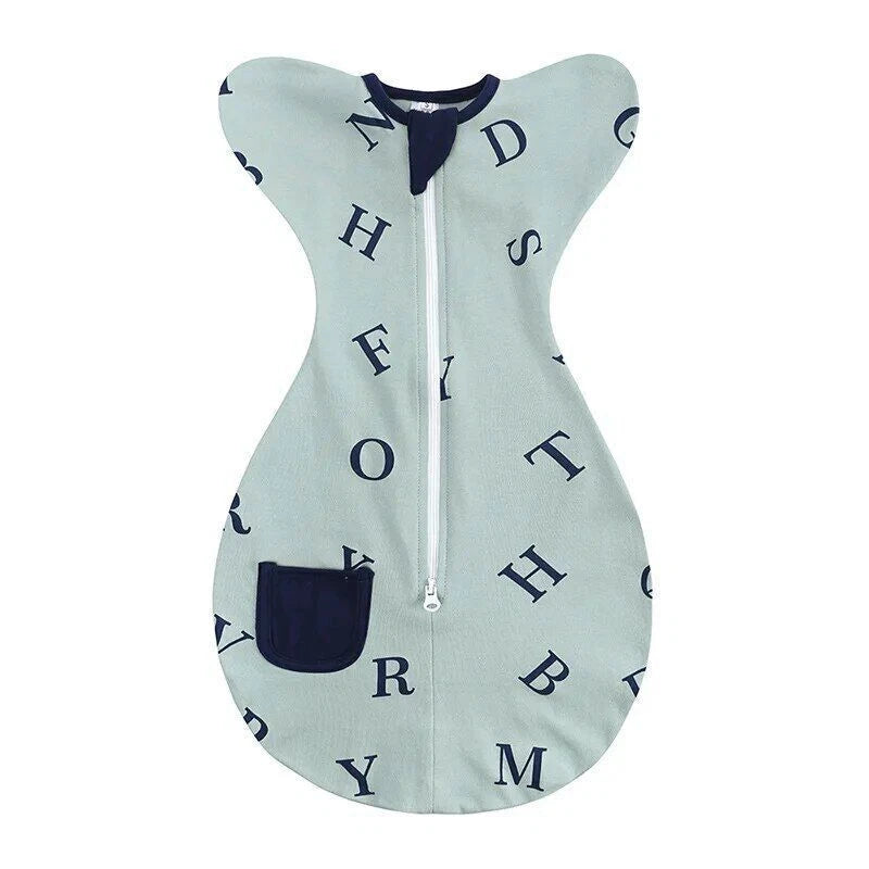 Спален памучен чувал за бебета, зелен