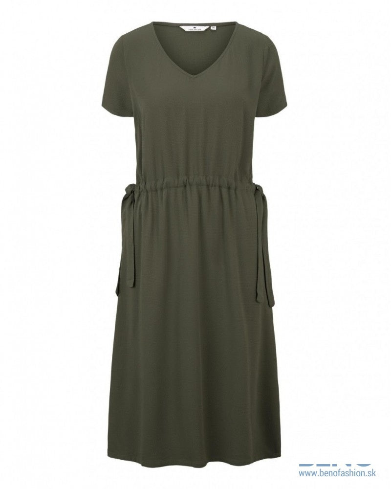 TOM TAILOR Women's casual summer elastic dress, green