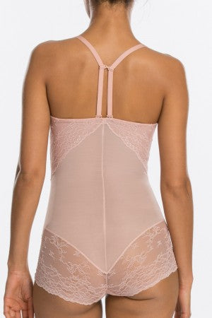 Дамско дантелено боди Spanx, бежово